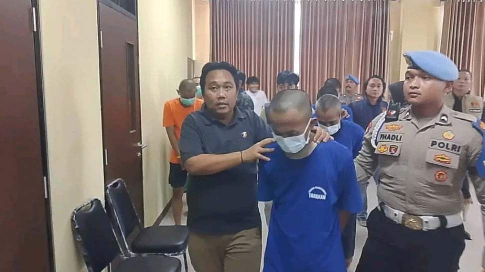 Markas Polres Pangandaran di Jawa Barat tempat tersangka kasus kekerasan seksual terhadap siswi SMP menjalani penahanan oleh pihak kepolisian.